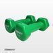 Гантель для фітнесу 1.0 кг EasyFit із вініловим покриттям салатова SP-006821 фото 4
