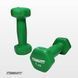 Гантель для фітнесу 1.0 кг EasyFit із вініловим покриттям салатова SP-006821 фото 2
