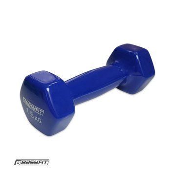 Гантель для фітнесу 1.5 кг EasyFit із вініловим покриттям синя SP-006822 фото