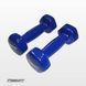 Гантель для фітнесу 1.5 кг EasyFit із вініловим покриттям синя SP-006822 фото 4