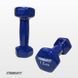 Гантель для фітнесу 1.5 кг EasyFit із вініловим покриттям синя SP-006822 фото 2