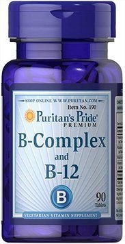 Вітаміни групи В, Vitamin B-Complex and Vitamin B-12, Puritan&rsquo;s Pride, 90 таблеток SP-003649 фото