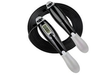 Швидкісна скакалка з лічильником EasyFit чорний-сірий SP-007078 фото