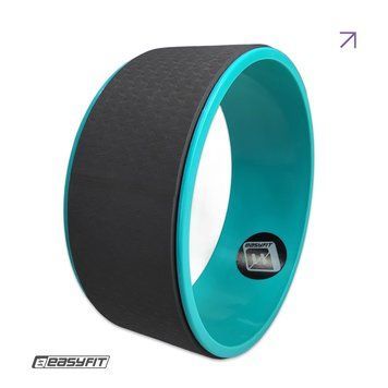Колесо для йоги EasyFit TPE 33 см чорно-м'ятне SP-006697 фото