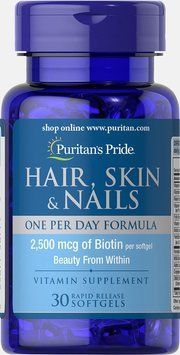 Формула для волосся, Hair Skin & Nails, Puritan&rsquo;s Pride, шкіри, нігтів, 1 в день, 30 капсул SP-004018 фото