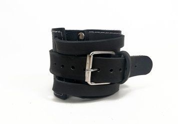 Манжета EasyFit F8 чорна для тяги на тренажері (шкіра) SP-006402 фото