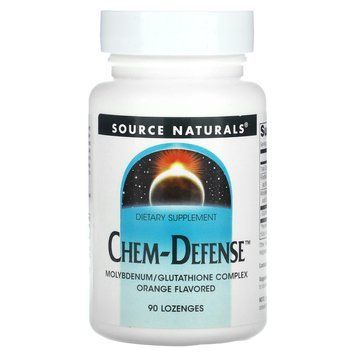 Молібден, Chem-Defense, Source Naturals, 90 льодяників, смак апельсина SP-004157 фото