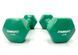 Гантель для фітнесу 4.0 кг EasyFit із вініловим покриттям зелена SP-006824 фото 2