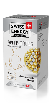 Анти-стрес, ANTISTRESS Magnesium+B6, Swiss Energy, магній та вітамін В6, 30 капсул SP-005734 фото