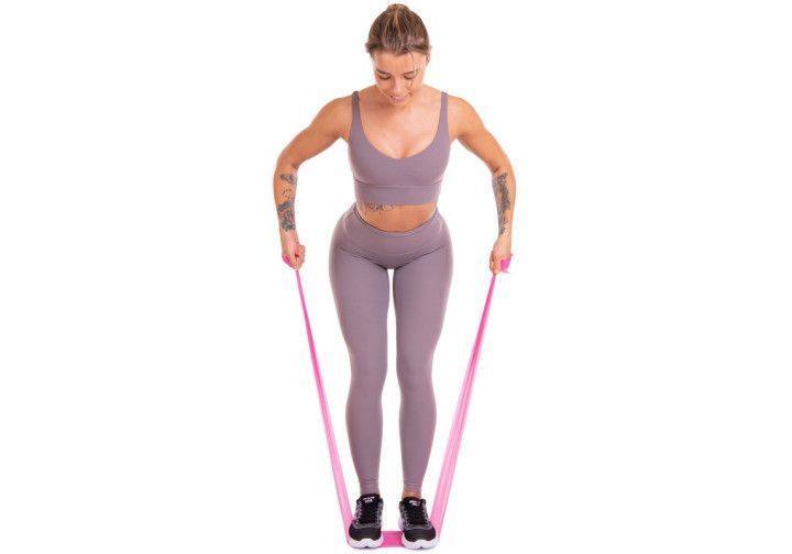 Стрічка латексна EasyFit 0.65 мм для пілатеса та йоги червона SP-006767 фото