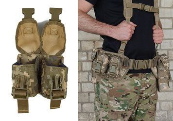 Підсумок гранатний подвійний піксель ЗСУ MM-14 (MOLLE, підсумок для гранат на розгрузку, жилет, РПС) SP-006565 фото
