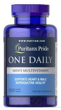 Мультивітаміни для чоловіків, Men&rsquo;s Multivitamin, Puritan&rsquo;s Pride, 1 на день, 100 каплет SP-003774 фото