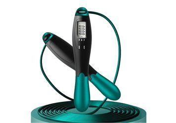 Швидкісна скакалка з лічильником EasyFit чорний-зелений SP-007080 фото