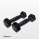 Гантель для фітнесу 0.5 кг EasyFit із вініловим покриттям чорна SP-006820 фото 4