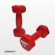 Гантель для фітнесу 2.0 кг EasyFit із вініловим покриттям червона SP-006667 фото 2