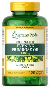 Олія вечірньої примули з ГЛК, Evening Primrose Oil, Puritan&rsquo;s Pride, 1300 мг, 120 гелевих капсул SP-003786 фото