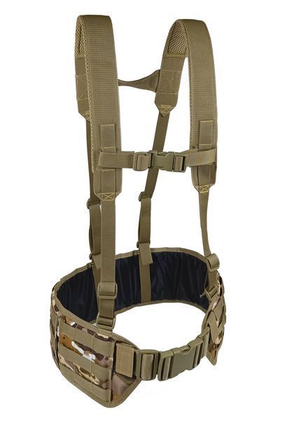 Тактичний пояс розвантажувальний РПС з кріпленнім MOLLE та плечовими лямками Multicam Arid степовий без підсумків SP-006625 фото
